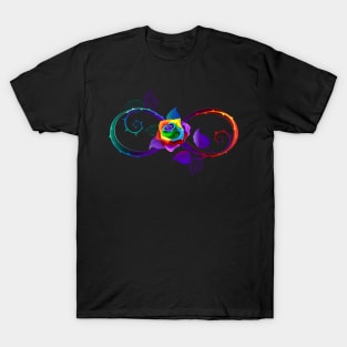 Bright Infinity with Rainbow Rose T-Shirt